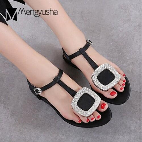 Crystal Clip toe silk buckle band slingback women sandals beach shoes women rhinestones square buckle gladiator sandalias 2020