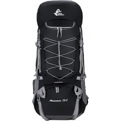 Outdoor Camping 75L Climbing Bag Big Capacity Nylon Waterproof Sports Backpack Hiking Rucksack External Frame Climbing Bag