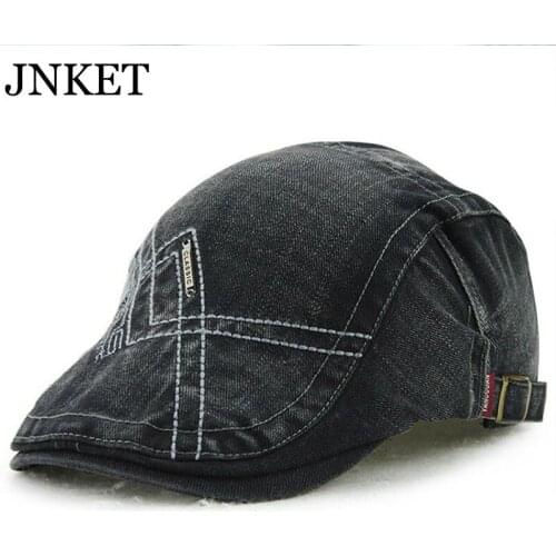 JNKET Spring Summer Comfortable Mens Peaked Cap Beret Hat Casual Casquette Sunhat Pure Cotton Duckbill Cap Gatsby Cap Flat Cap