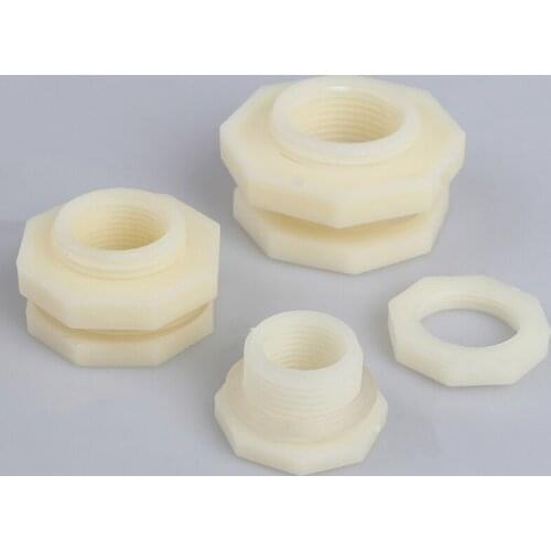 High Quality 1Pc ABS 1/2" 3/4" 1" BSP Thread Water Tank Connector Pipe Fitting For Fish Tank Aquarium