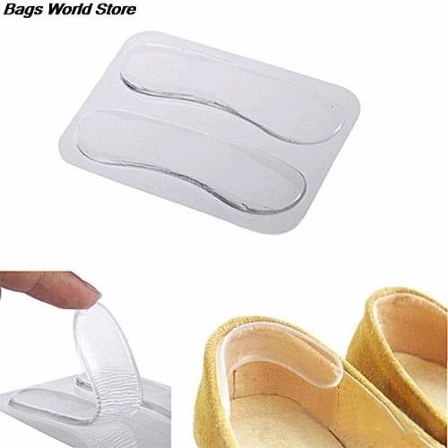 1 Pair Clear Self-adhesive Pumps Shoe Insoles Silicone Gel Heel Cushion Foot Care Shoe Pads High quality