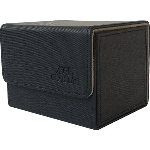 100+ AEGIS GUARDIAN Side-Loading Card Case Deck Box Mtg Pokemon Yugioh TCG Binders: Black