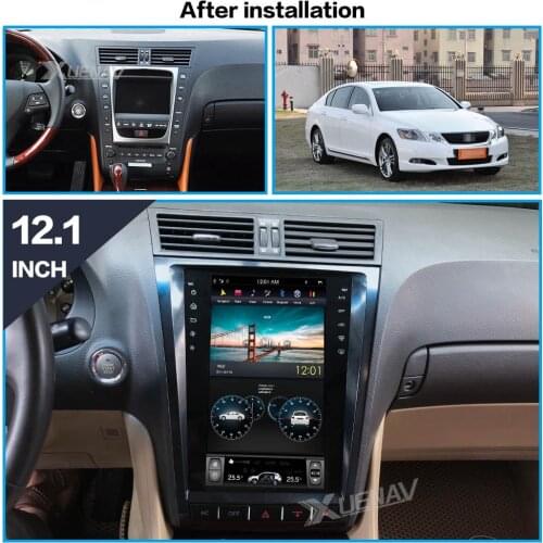 12.1 Inch Android System CARPLAY Car Radio Player For-Lexus GS/GS200/GS300/GS350/GS450/GS460 2005-2011 Car GPS Navigation
