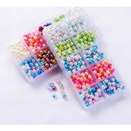 17 Colors No Hole Acrylic Faux Pearl Beads Undrilled Luster Round Pearl Loose Bead for Vase Filler DIY Decoration Jewelry Craft