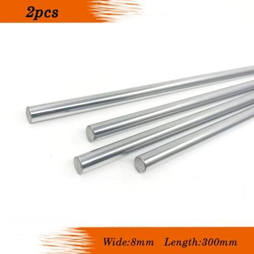 2pcs 8mm 8x300 linear shaft 3d printer 8mm x 300mm Cylinder Liner Rail Linear Shaft axis cnc parts 8*300mm shafts