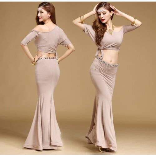 2017 Cotton Bellydance Costume Belly Dance Skirt New Hot Sale Women Costumes Exercise Top+skirt Suits For Oriental T724