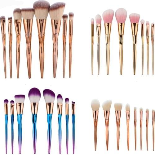 NEW 9pcs diamond Makeup Brushes Oval Powder Cream Foundation Brush 2019 gift box dfdf