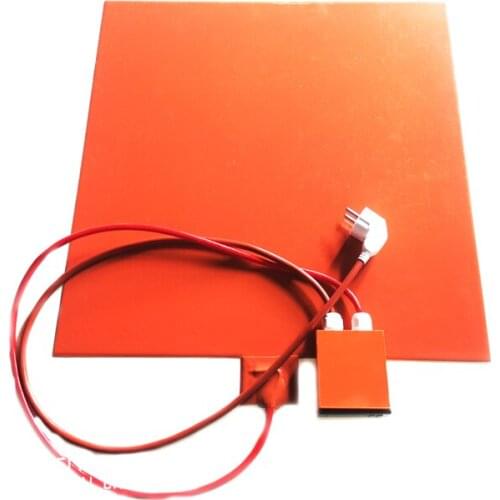 600*600*1.5mm 220V 2500W Silicone Heat Bed for 3d printer digital thermostat on wire 2000mm lead wire