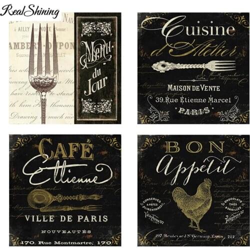 Full drill 5D Diy Diamond Painting Vintage Bars Cafe 3D Diamond Painting mosaic Pictures for Living Room Kitchen Decor FS7206