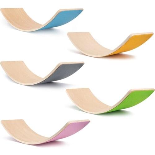 Kids Wooden Balance Board Body Sense Training Wobble Board Childrens Twist Balancing Board Baby Exercise Fitness Games Seesaw