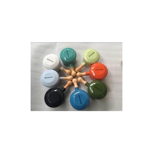 Enamel, enamel, wooden handle, mini milk pot, chocolate melting pot, random color