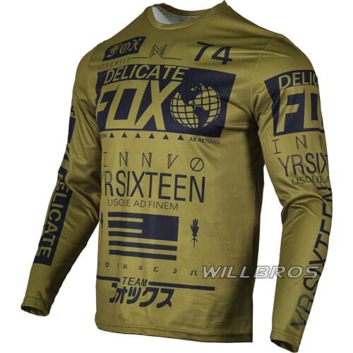 Nomad Union Jersey Motor Long Sleeve Delicate Fox Mountain Bicycle Offroad Motorcycle Motocross Racing T Shirt Mens