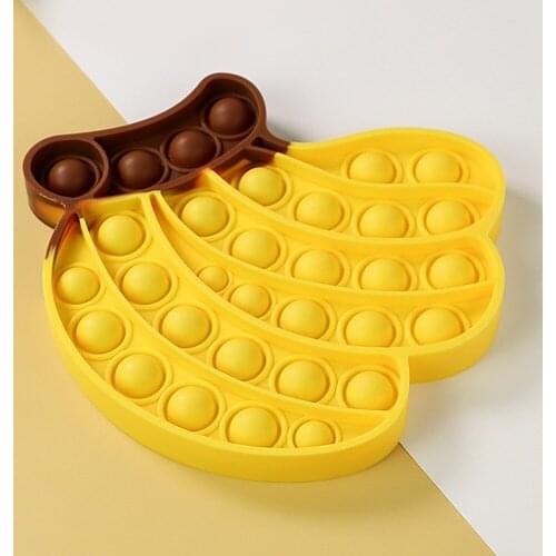 Pop Fidget Reliver Toys for Adult Banana Shape Cute Design for Children Sensory Fidget Toy Autisim Interesting Kid Gift Game Toy