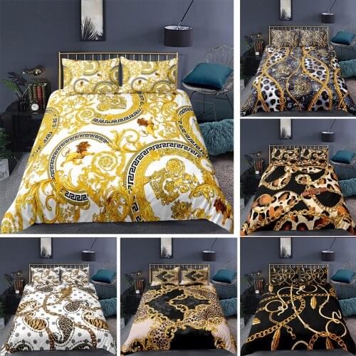 Luxury style HD Digital Print Bedding Sets 6 Kind Duvet Cover+ Pillowcase Single Twin Queen King Bed set US/AU/EU size