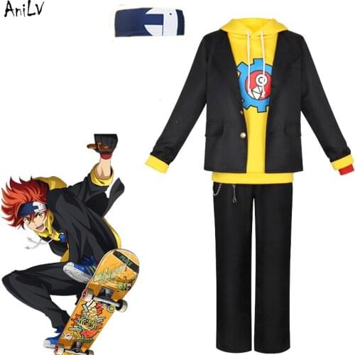 AniLV Japanese Anime SK8 the Infinity SK EIGHT REKI S Cosplay Costume Hoodies Coat Pants Bracer Headband Uniform Set