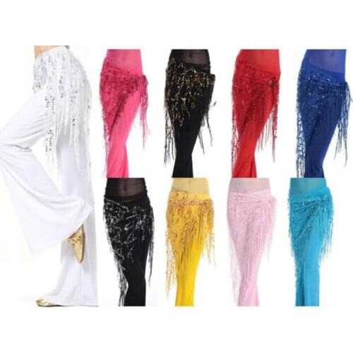 HAND MADE BELLY DANCING COSTUME BELT HIP WRAP SCARF SKIRT WITH TASSLES DANCEWEAR