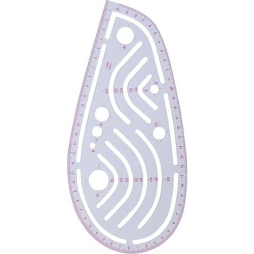LMDZ Sewing Ruler Multifunction French Curve Ruler Apparel Sample Making, Cutting Ruler, Sleeve Curve Ruler Measure Plastic