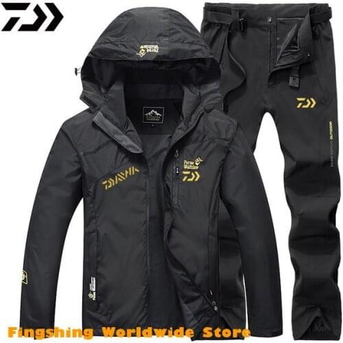 DAIWA Fishing Suit Men Spring Autumn Thin Fishing Clothing Hooded Sports Hiking Fishing Jacket Outdoor Clothes Fishing Wear