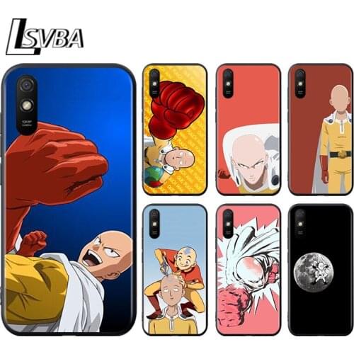 One punch man for Xiaomi Redmi 10X Pro 9C 9A 9T 9 GO K40 K30 Ultra K20 8 7 S2 6 5 4X Pro Soft Black Phone Case