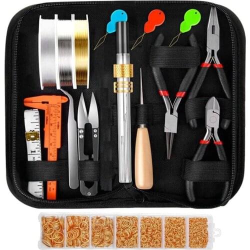 Jewelry Making Supplies Kit, Jewelry Repair Tools with Accessories, Jewelry Findings for Adult and Beginners
