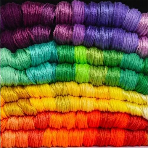 New 50/100 pcs Cross Stitch Threads Correspond to DMC Color Embroidery DIY Silk Line Branch Threads Similar Thread Floss Skein