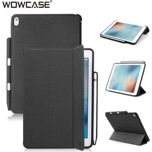 Pencil Holder Cases for iPad Pro 12.9 2015 2017 Case Business Slim Smart Leather Flip Tablet Cover for iPad Pro 12.9" Funda