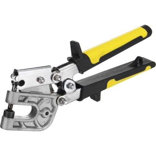 10" HSS Professional Stud Crimper Punch Lock Single Hand Keel Fastening Forceps Flat Mouth Metal Plier Multi Tool