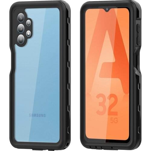 Shellbox IP68 Swimming Waterproof Phone Case For Samsung Galaxy A32 5G Transparent Seal Shockproof Cover For Samsung A32 5G Case
