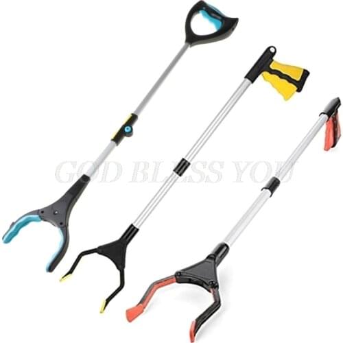 Foldable Long Trash Clamps Grab Pick Up Tool Curved Handle Garbage Clip Portable Pickup Tools Drop Shipping