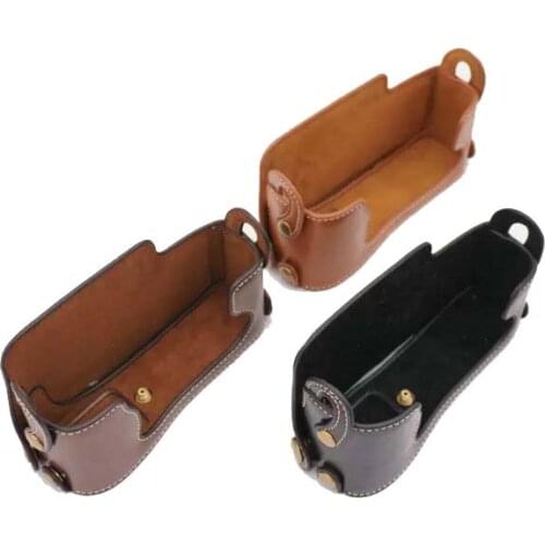 Camera Bag Bottom Case For Fujifilm Fuji Finepix X-E1 XE1 X-E2 XE2 PU Leather Half Body Set Cover With Strap