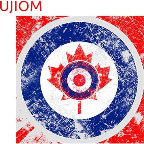 UJIOM Grunge Mod Target Roundel Canada Wall Stickers Light Switch Cover Plate Sticker Home Waterproof Wallpaper Decor Art Decals