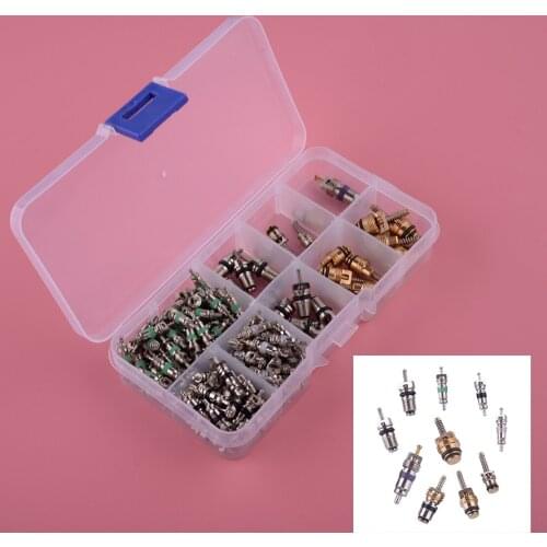 Universal 134 Pcs Protable AC Valve Core For R134A Air Conditioning Assortment Kit