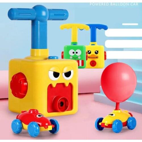 Power Balloon Launch Tower Toy Puzzle Fun Education Inertia Air Power Balloon Car Science Experimen Toy for Children Gift