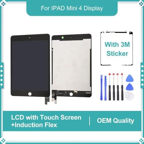 7.9" LCD Display For iPad Mini 4 A1538 A1550 Touch Screen Digitizer Panel Assembly Replacement With Induction Flex OEM Quality