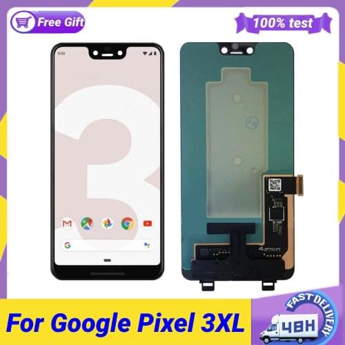 AMOLED 6.3" for Google Pixel 3XL LCD Display Touch Digitizer Screen for Google Pixel 3xl OLED Replacement No Dead Pixel