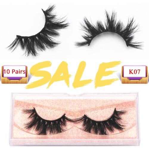10 Pairs 3D Mink Eyelashes Upper Lashes 100% Real Mink Strip Eyelashes Handmade Crossing Mink Eye Lashes Extension False Eyelash