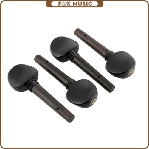 4pcs Ebony 1/8 1/4 1/2 3/4 4/4 Violin Fiddle Tuning Pegs Replace W/Pearl Eye Portable Classic For 1/8 1/4 1/2 3/4 4/4 Violin