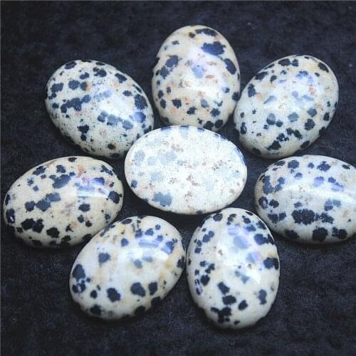 4PCS Nature Spot Stone Cabochons Oval Shape 10x14MM 15X20MM 18X25MM NO HOLE Beads Accessories DIY Finding Free Shipping