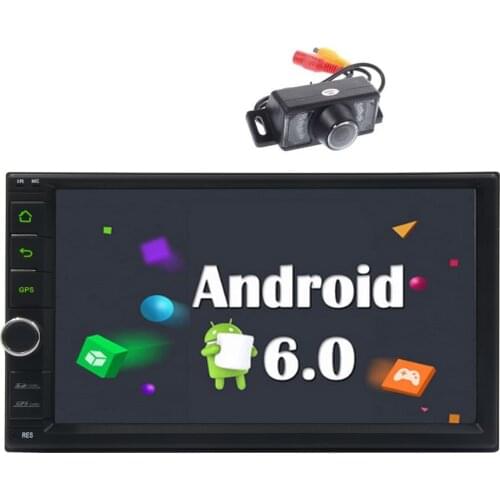 4-Core Android 6.0 Car Stereo In Dash Radio 7" Multimedia MP5 Player GPS Touchscreen Bluetooth WiFi 4G Mirror Link DAB OBD No CD