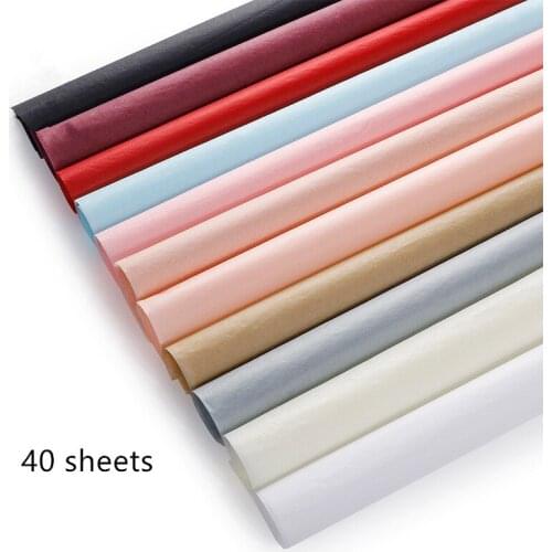 40 Sheets Tissue Paper 50x70cm Waterproof Floral Wrapping Paper Gift Packing Paper Home Decoration Festive Party Supply