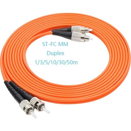 5PCS/lot FC/UPC-ST/UPC fiber optic patch cord 1M 2M 3M 5M Duplex Multimode cable FC-FC optical fibre jumper