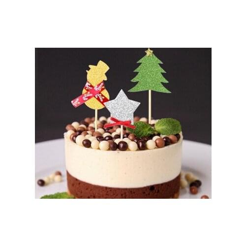 600pcs Christmas cake decoration paper inserted card insert Christmas cake inserted card series