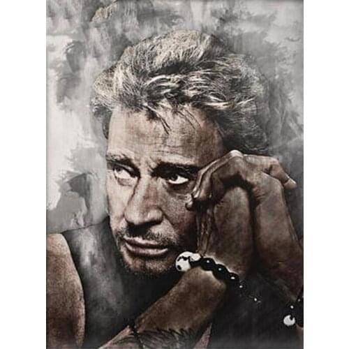 Diy Diamond Painting Nature Full Diamond Embroidery Johnny Hallyday Famous Star Wall Art 5D Square Mosaic Pattern Beads Decor