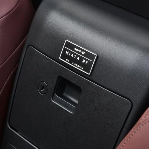 Aluminum 3D sticker Design Logo car Refit Accessories interior decoration casually paste metal sticker For Mazda MX5 RF ND