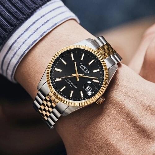 CADISEN Men Mechanical Watch Top Brand Luxury Automatic Watch Business Stainless Steel Waterproof Watch Men relogio masculino