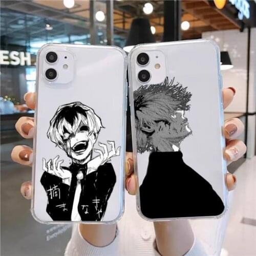Anime Tokyo Ghouls Phone Case Transparent for iPhone 11 12 mini pro XS MAX 8 7 6 6S Plus X 5S SE 2020 XR