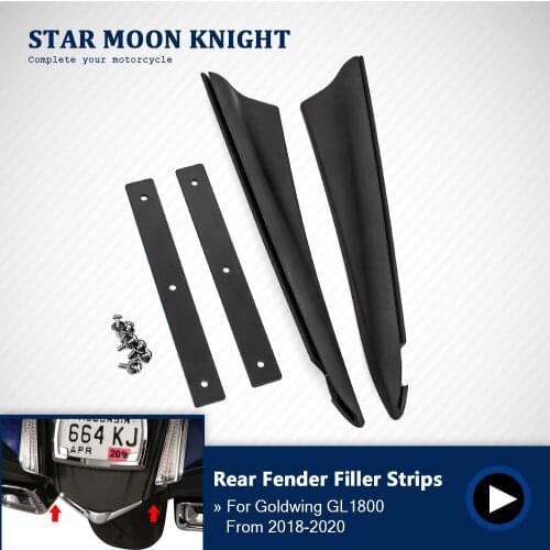 Motorcycle Black Rear Fender Filler Strips Fender Baffle For Honda Goldwing GL1800 F6B 2018 2019 2020