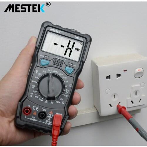 MESTEK DM90E Digital Multimeter 2000 Counts multimetro Digital Profesional LCD AC/DC Temperature Measuring Multimetro Tester