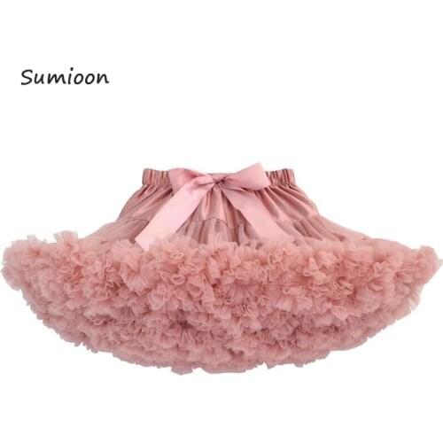 Baby Girls birthday outfit children skirts pink girls tutu skirts kids baby dance fluffy pettiskirts puffy tulle skirt for girl