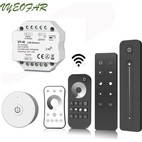 LED Strip Dimmer 12V 24V 15A Output PWM Wireless RF Switch ON OFF With 2.4G Dim Remote for 5050 3528 Single Color LED String